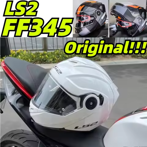 LS2 FF345 Original Moto Helmet Men's Summer Riding Equipment Women's Helmet FF345 Dual Lens Modular 