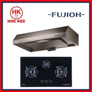 Fujioh FH-GS6530 SVGL Glass Hob / Fujioh FH-GS6530 SVSS Stainless Steel Hob + Fujioh Slimline Hood FR-FS1890R