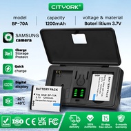Cityork BP-70A EA-BP70A IA-BP70A BP70A IABP70A Battery & 3IN1 Charger Box For SAMSUNG AQ100 DV150F E