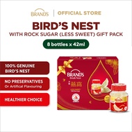 BRAND'S® Bird's Nest with Rock Sugar (Less Sweet) Gift Pack 42ml (8 btls/pack) - 100% Genuine Bird's