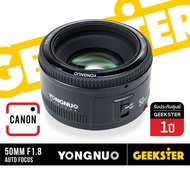 Yongnuo 50mm f1.8 EF Auto Focus สำหรับ Canon DSLR เลนส์หลังละลาย เลนส์ละลาย เลนส์ หน้าชัดหลังเบลอ YN 50mm 1.8 Canon EF EF-S ออโต้โฟกัส สำหรับ กล้อง แคนนอน 50 mm f 1.8 Geekster