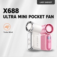 ICE 199SPEED Portable Handheld Fan Rechargeable Mini Cooling Fan Adjustable Pocket Fan for Outdoor C