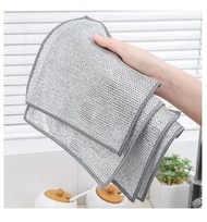 全城熱賣 - A61 日本暢銷-(雙面2條) 銀絲洗碗布 鋼絲抹布 替代鋼絲球不沾油洗碗巾 廚房爐台刷碗 洗鍋