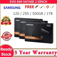 【Gutana】 ☊✁ SAMSUNG SSD 860 EVO 120GB 250GB 500GB 1TB Internal Solid State Disk Hard Drive SATA3 2.5 INCH