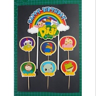 DIDI AND FRIEND D02 Cake Topper Happy Birthday Ready stock Laminated Material