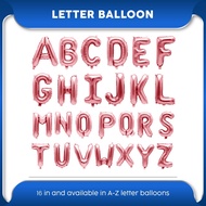 5pcs A-Z Pink Foil Balloon | 16-Inch Foil Letter Balloons | Wedding & Party Decorations