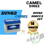 [ Installation Provided ] CAMEL DIN62L| Car Battery Proton X50 X70 HONDA CIVIC HRV ACCORD VOLKSWAGEN