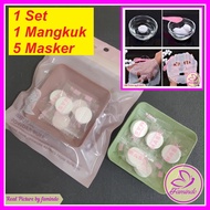 famindo - 1 Mangkok dan 5 Masker Permen Kompres SET PRAKTIS Facial / Mangkuk Maskeran DIY Tools Brus
