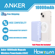 Anker 334 MagGo แบตเตอรี่ (PowerCore 10K)10000MAh ไร้สาย Magsafe พร้อม USB-A 0.6ม. ไปยัง USB-C สายสำหรับ iPhone 14/13/12 Pro Max Anker A1642ชาร์จเร็วสำหรับ iPhone