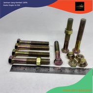 RATU YELLOW NUT BOLT M12X80 / BMK M12X80 / BOLT M12X80 YELLOW BMK M12