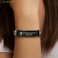 GLOBDDSS Inspirational Quotes Braclets, Silver Adjustable Family Friendship Bracelet, Wristband Stai
