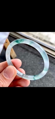 冰種翡翠天然翡翠玉鐲 A玉手鐲玉鈪 • 冰種飄花翡翠福鐲