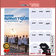 Kpop T-shirt SEVENTEEN NANA TOUR HOSHI WONWOO MINGYU S.COUPS DK JOONGHAN Round Neck Cotton T Short S