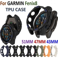 Case for Garmin Fenix 8 51/47/43MM Smart Bracelet Frame Bezel Replacement Shell Fenix8 Protective Wa