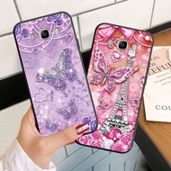 Casing For Samsung Galaxy J7 Core 2015 2016 Pro 2017 Plus J7+ Soft Silicoen Phone Case Cover Diamond Butterfly