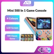 Alpha Borong Mini 500 in 1 Game Console Retro FC Handheld Gameboy Mini Game Machine Gaming Konsol Pe