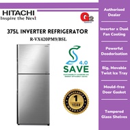 Hitachi 375Liter 2 Door Inverter Refrigerator R-VX420PM9/BSL (READY STOCK)-HITACHI WARRANTY MALAYSIA