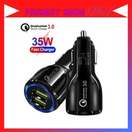 35W QC3.0 Dual USB Car Charger 6A Quick Charge 3.0 Car Charger