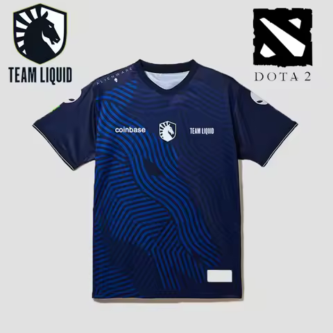 Team Liquid DOTA2 Esports Team Jersey Training Uniform Quick Dry Sports T-shirt Breathable Men's and