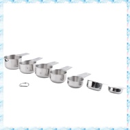 (ZHUG) Measuring Cups Set of 7 with 1/8 Cup Coffee Scoop,Stainless Steel Metal Measuring Cup, 7 Piec