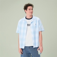 Giordano Mens เสื้อผู้ชาย Oxford Relax Short-Sleeve Shirt เสื้อเชิ้ตผู้ชาย เสื้อเชิ้ตจิออดาโน