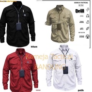 KEMEJA M-TAC Tactical Shirt - Long Sleeve Field Shirt Jumbo Size 3XL-9XL