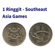 MR14 - 9TH S.E.A GAMES COMMEMORATIVE 1 Ringgit Coin Copper-Nickel 1977 Years /1pcs