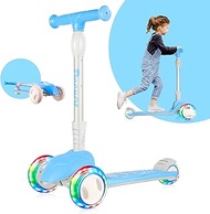 Micro Scooter for Kids 3-12, Mini Sport Scooters with 3 Flashing PU Wheels,3 Adjustable Height,Alumi