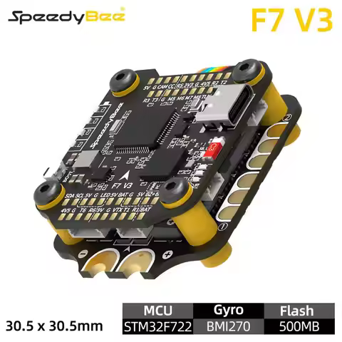 SpeedyBee F7 V3 Flight Stack 3-6S Lipo F7 V3 Flight Controller & BL32 50A ESC 30.5x30.5mm 500MB Flas