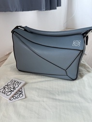 Loewe puzzle bag 灰藍色 small size