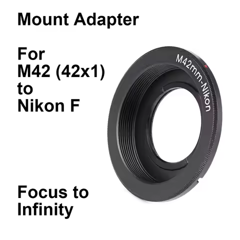 M42 - Nik F For M42 (42x1) lens Nikon F mount camera D6 D750 D850 Mount Adapter Ring M42-AI Correcti
