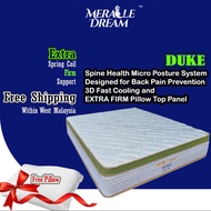 (FREE SHIPPING)Tilam-Duke Spring Mattress-10"(Extra Firm)-Single,Super Single,Queen,King-Hotel SPEC-