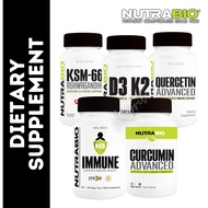 Nutrabio Labs Immune / Curcumin Advanced / Ashwagandha / D3 K2 / Quercetin Advanced