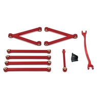 FOR FMS FCX24M Camel Cup Metal Chassis Links Pull Rods and Steering Rods Set 1/24 RC Crawler Car Upg