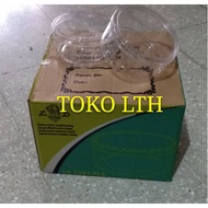 PER 12 PCS ROUND DRY CAKE JARS 350 GRAM LD2233 DELICE MICA PLASTIC JARS LD 2233