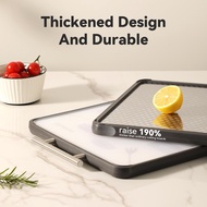 Ecowin 316 Stainless Steel & PP Cutting Board Double Sided for Kitchen Large Chopping Board for Meat