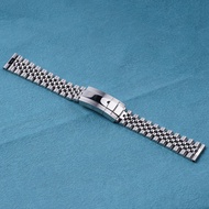 For Seiko Fossil 20mm 22mm Silver Stainless Steel Replacement Wrist Watch Band Strap Bracelet Jubile