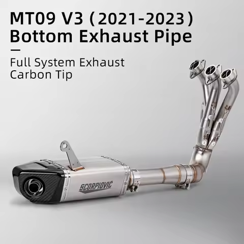 For MT09 FZ09 V3 2021-2023 XSR09Motorcycle Exhaust system Front TubeLink Pipe connect Original fullM