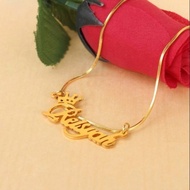 Titanium Name Necklace/Name Necklace/ cuctom Necklace/Name Carving Necklace/Name Order Necklace