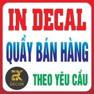 PRINT DECAL STICKER (ON REQUEST), WATERPROOF DECAL, SALES COUNTER DECAL, CHEAP FAST PRINTING