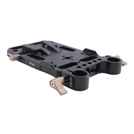 VR V Mount Battery Adapter Plate V-Mouth Hanging Plate Supply Splitter with 15mm Rod Clamp with Auto