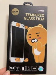 全新 韓國正品 KAKAO friends RYAN  iphone mon貼 手機 鋼化玻璃貼膜 TEMPERED GLASS FILM apple iPhone 5/5S / SE 第一代