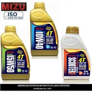 Mizu 4T 10W40 / 15W50 / SCOOTER Fully Synthetic Lubricant Motorcycle Genuine Engine Oil - 1L