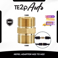 MESIN Te2p Auto Adapter Nipple Hose Connection Machine High Pressure Washer Steam Jet Cleaner M22 To