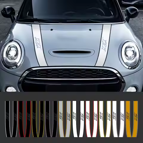 Car Engine Front Hood Stickers John Cooper Signature Stripe Decals Decor For Mini Cooper S JCW F54 F