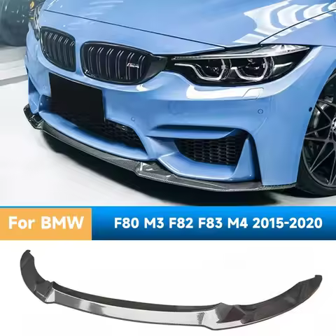 CS Style Car Front Bumper Lips Spoiler Splitter for BMW F80 M3 F82 F83 M4 2015-2020 Body Kit Front S