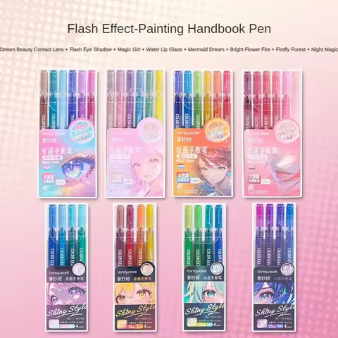4/99 Colors Glitter Acrylic Gel Pen Large Capacity 1.0mm/0.5mm Students Writing Pen Painting Drawing