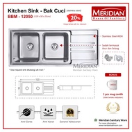 meridian kitchen sink stainless bbm 12050