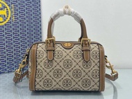 กระเป๋าถือ ทรงหมอน ใบเล็ก TORY BURCH FACTORY MONOGRAM JACQUARD BOSTON BAG