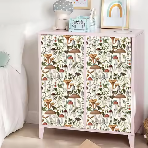 1pc Peel And Stick Wallpaper Botanic Green Leaf Self Adhesive Wallpaper For Kids Bedroom Flroal Jung